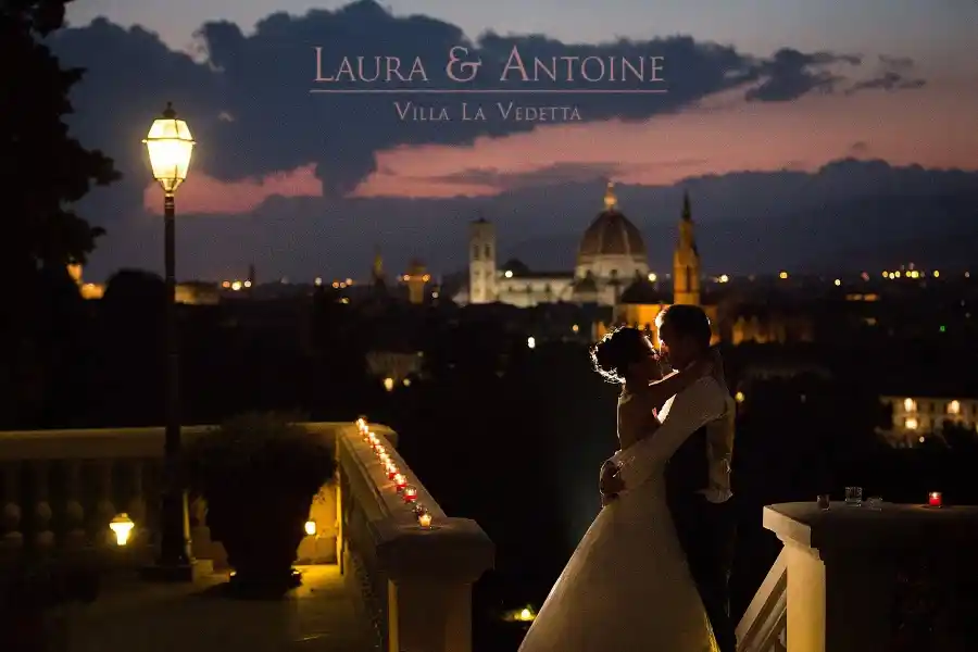 Laura and Antoine Wedding in Florence at Villa La Vedetta